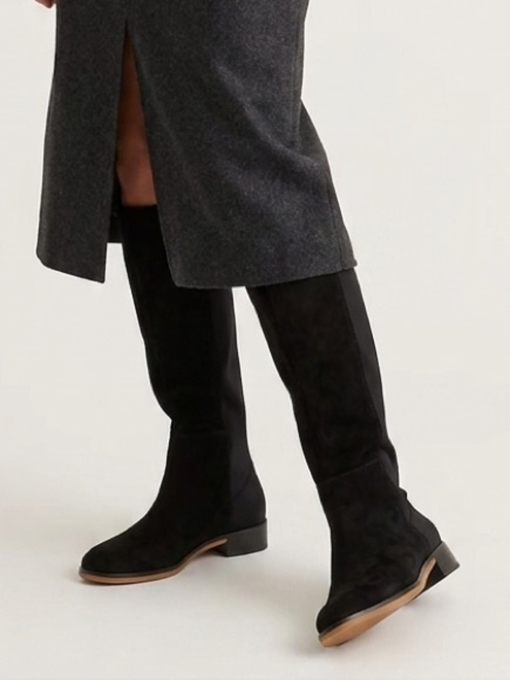 J.Crew Sueded Knee High Boots with Stretch